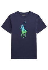 T-shirt bambino Ralph Lauren blu in cotone | ViaMonte Shop