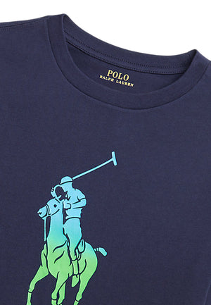 T-shirt bambino Ralph Lauren blu in cotone | ViaMonte Shop