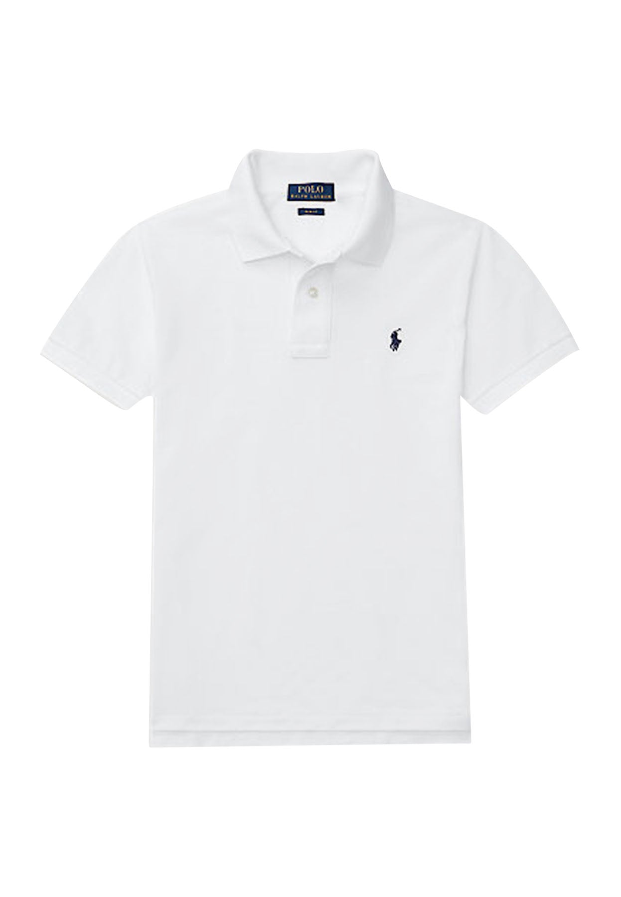 Polo bambino Ralph Lauren bianca in piquet di cotone | ViaMonte Shop