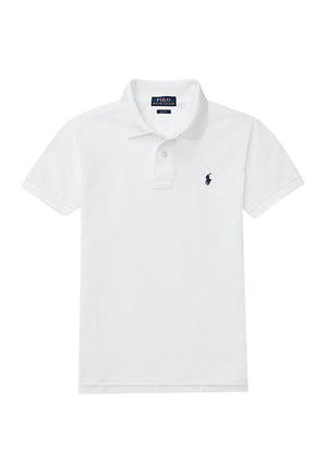 Polo bambino Ralph Lauren bianca in piquet di cotone | ViaMonte Shop