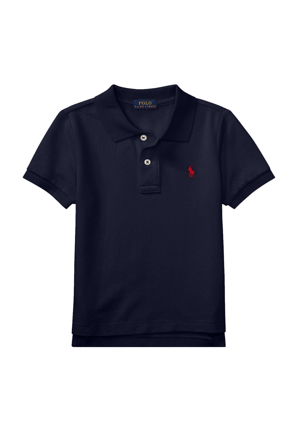 Polo bambino Ralph Lauren blu in piquet di cotone | ViaMonte Shop