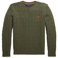 Maglia bambino Ralph Lauren Kids girocollo verde in cotone | ViaMonte Shop
