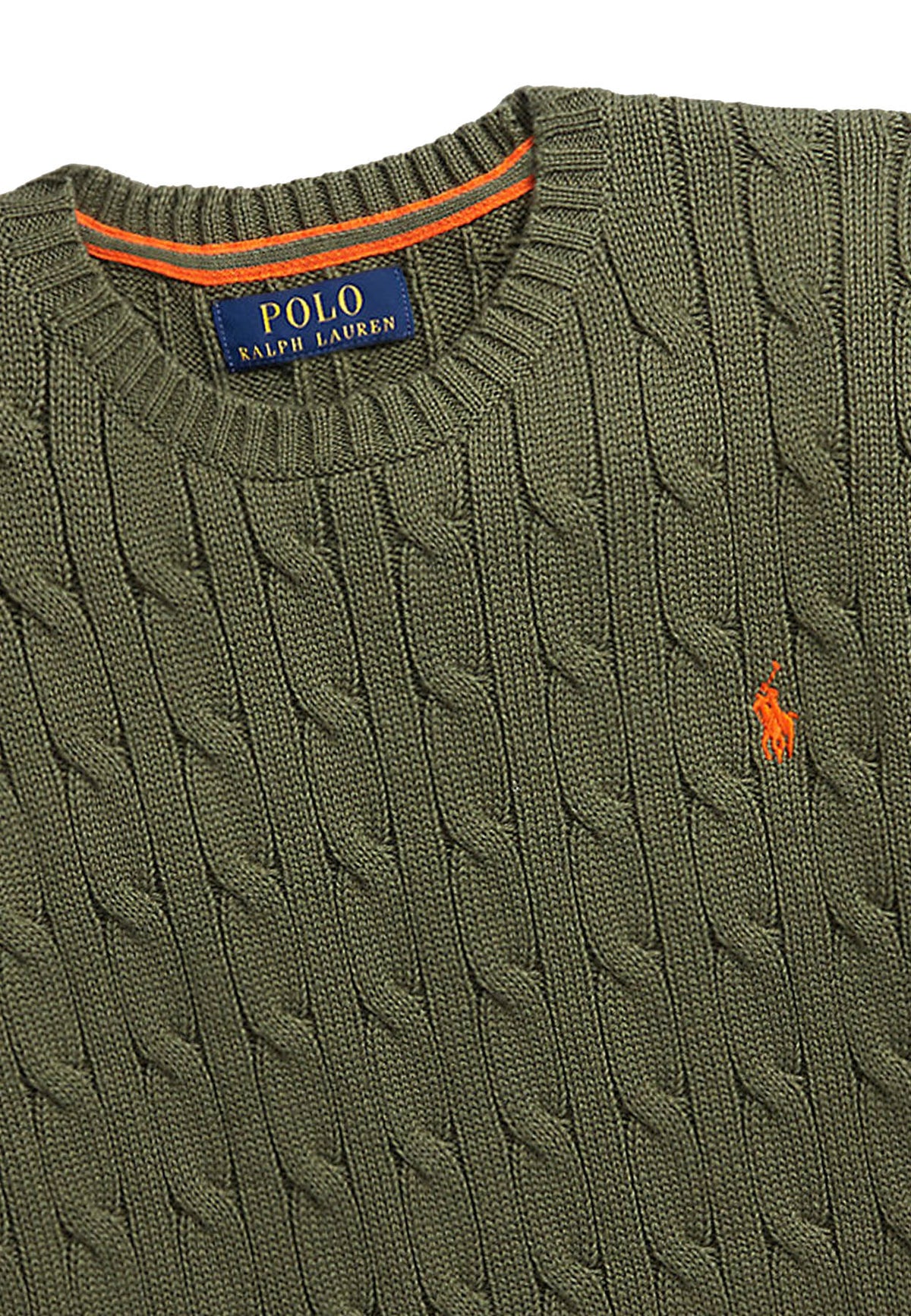 Maglia bambino Ralph Lauren Kids girocollo verde in cotone | ViaMonte Shop