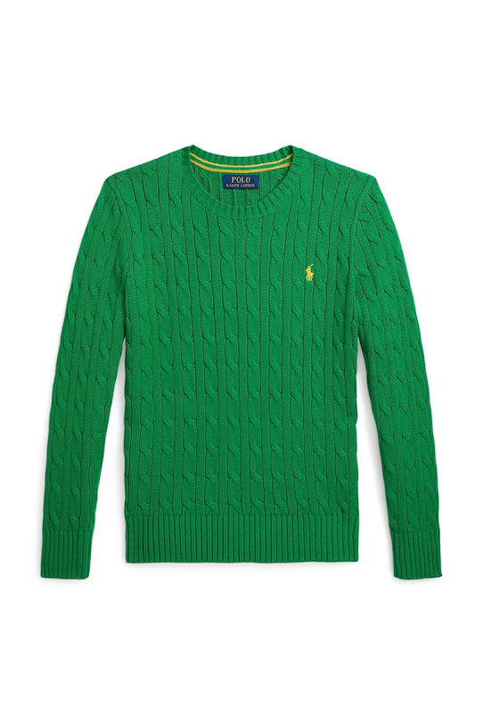 Maglia bambino Ralph Lauren Kids verde in cotone | ViaMonte Shop
