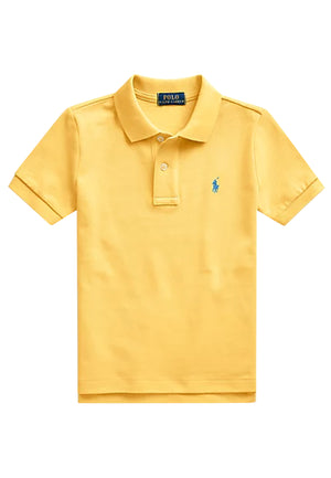 Polo bambino Ralph Lauren gialla in piquet di cotone | ViaMonte Shop