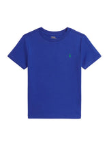 T-shirt bambino Ralph Lauren bluette in jersey di cotone | ViaMonte Shop
