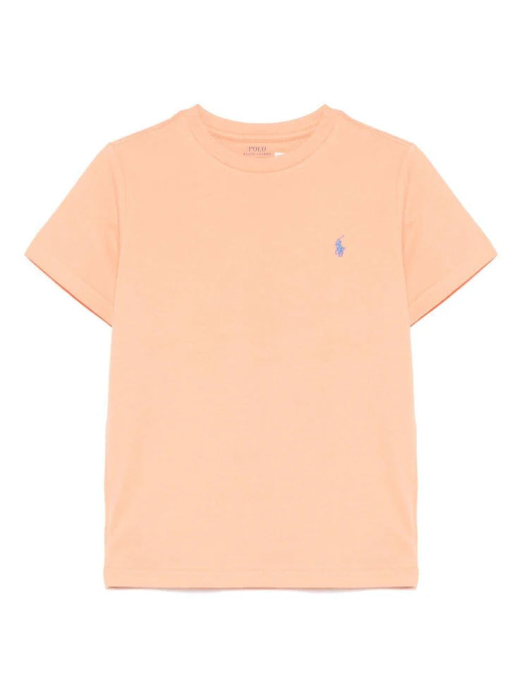 T-shirt bambino Ralph Lauren arancio in cotone | ViaMonte Shop