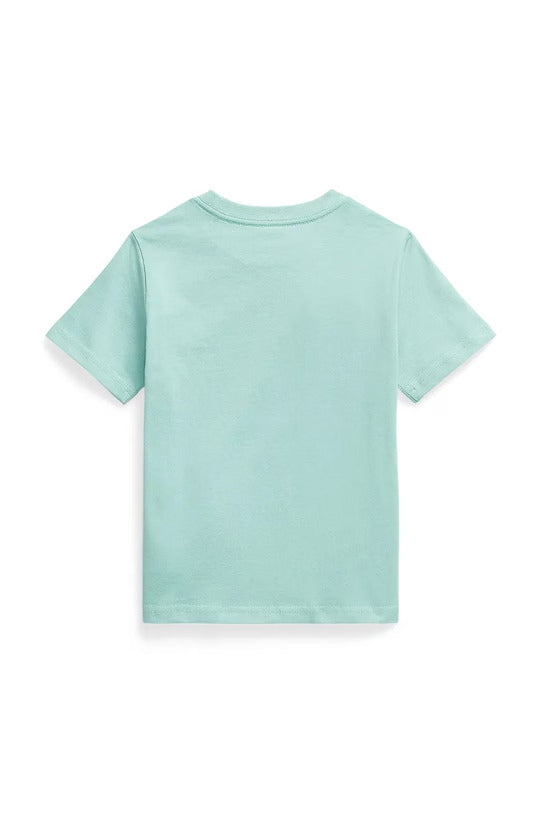 T-shirt bambino Ralph Lauren verde chiaro in cotone | ViaMonte Shop