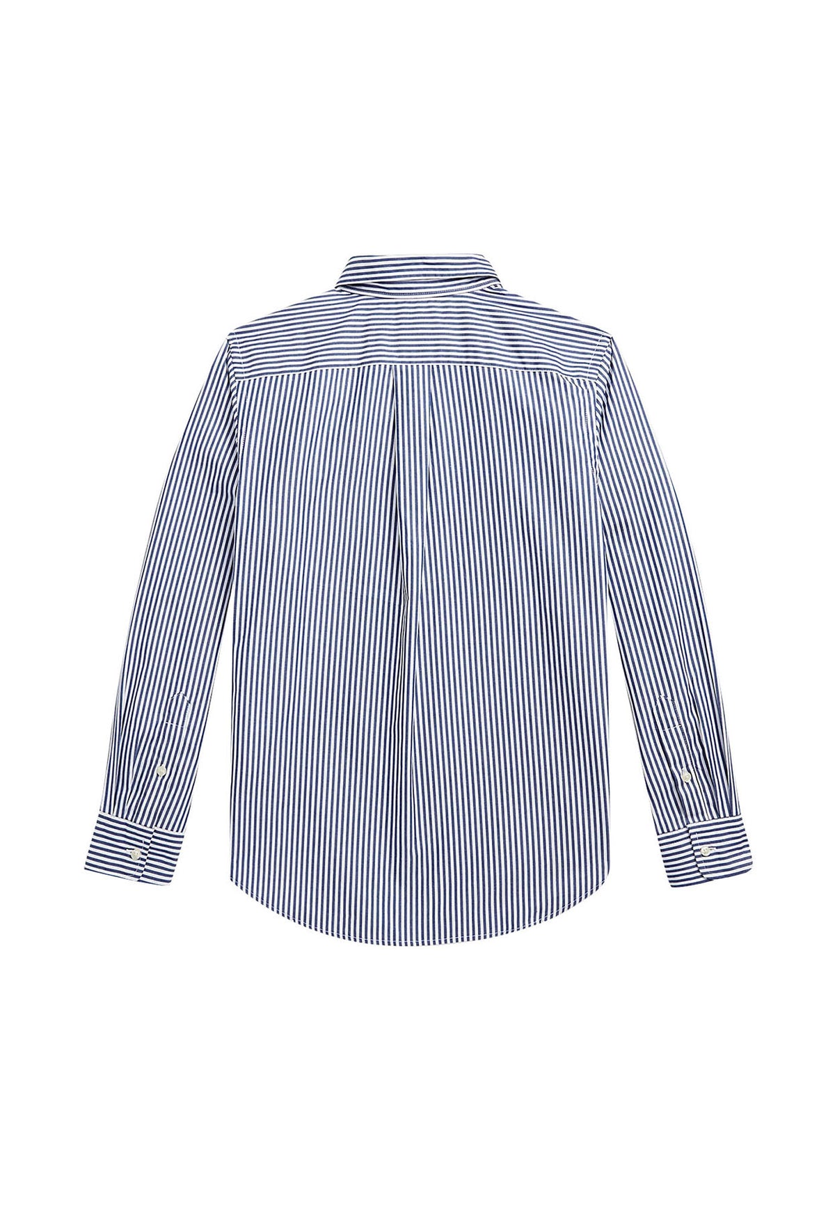 Camicia bambino Ralph Lauren bianca/blu in popeline di cotone | ViaMonte Shop
