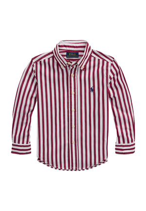 Camicia bambino Ralph Lauren bianca/rossa in cotone | ViaMonte Shop