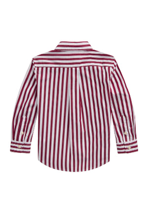 Camicia bambino Ralph Lauren bianca/rossa in cotone | ViaMonte Shop