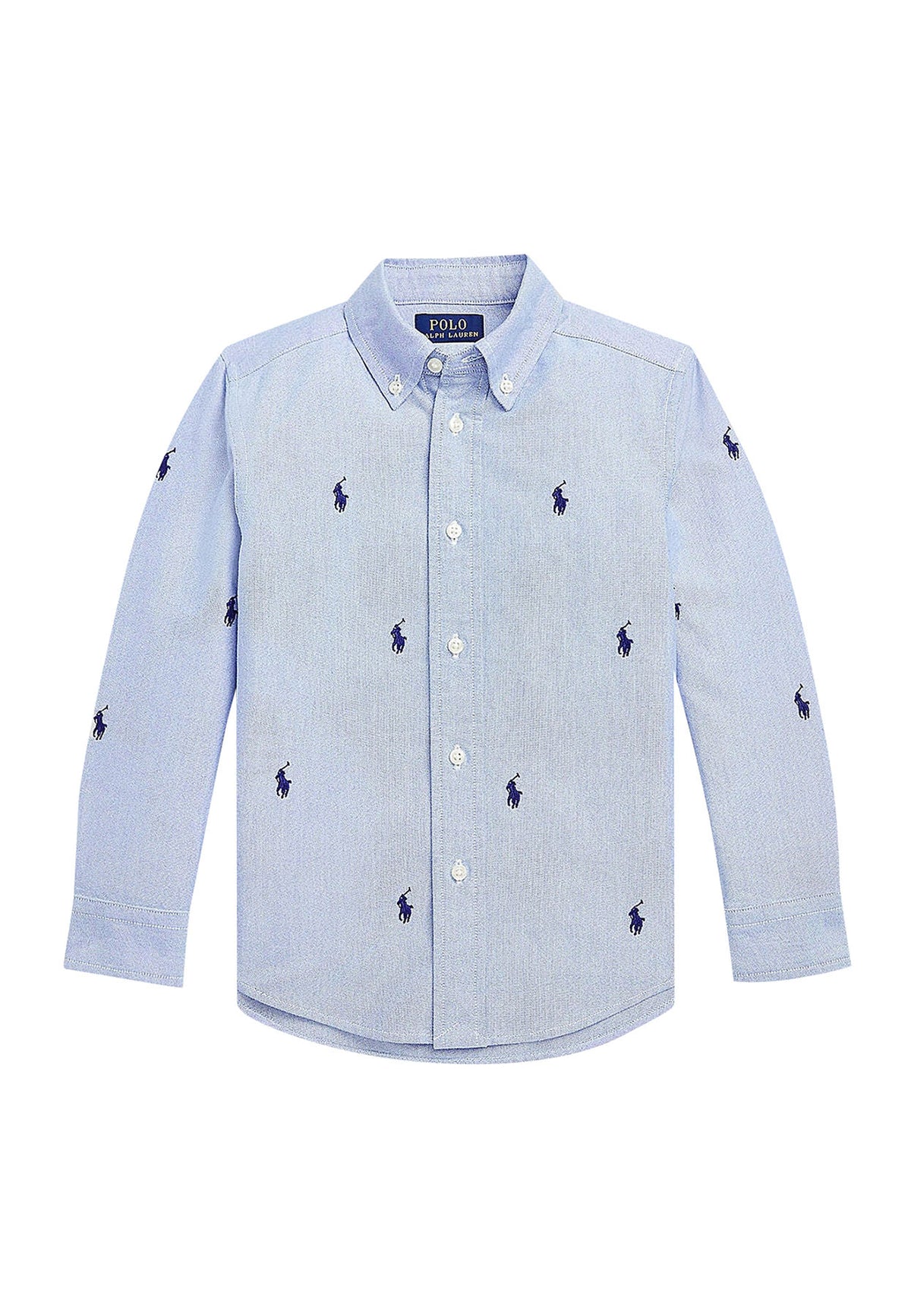 Camicia bambino Ralph Lauren azzurra in cotone | ViaMonte Shop