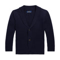 Maglia cardigan bambino Ralph Lauren blu in cotone | ViaMonte Shop