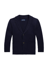 Maglia cardigan bambino Ralph Lauren blu in cotone | ViaMonte Shop