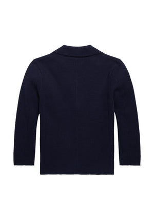 Maglia cardigan bambino Ralph Lauren blu in cotone | ViaMonte Shop