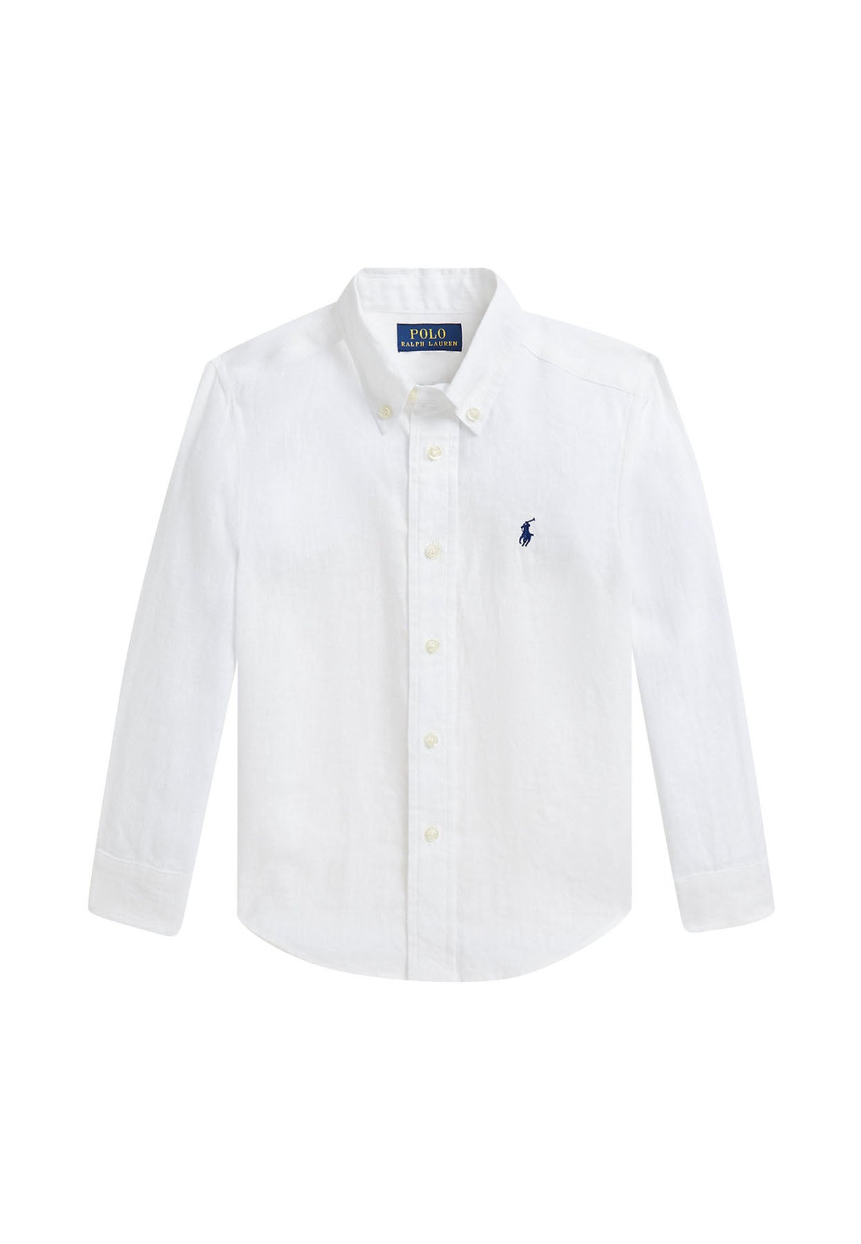 Camicia bambino Ralph Lauren bianca in lino