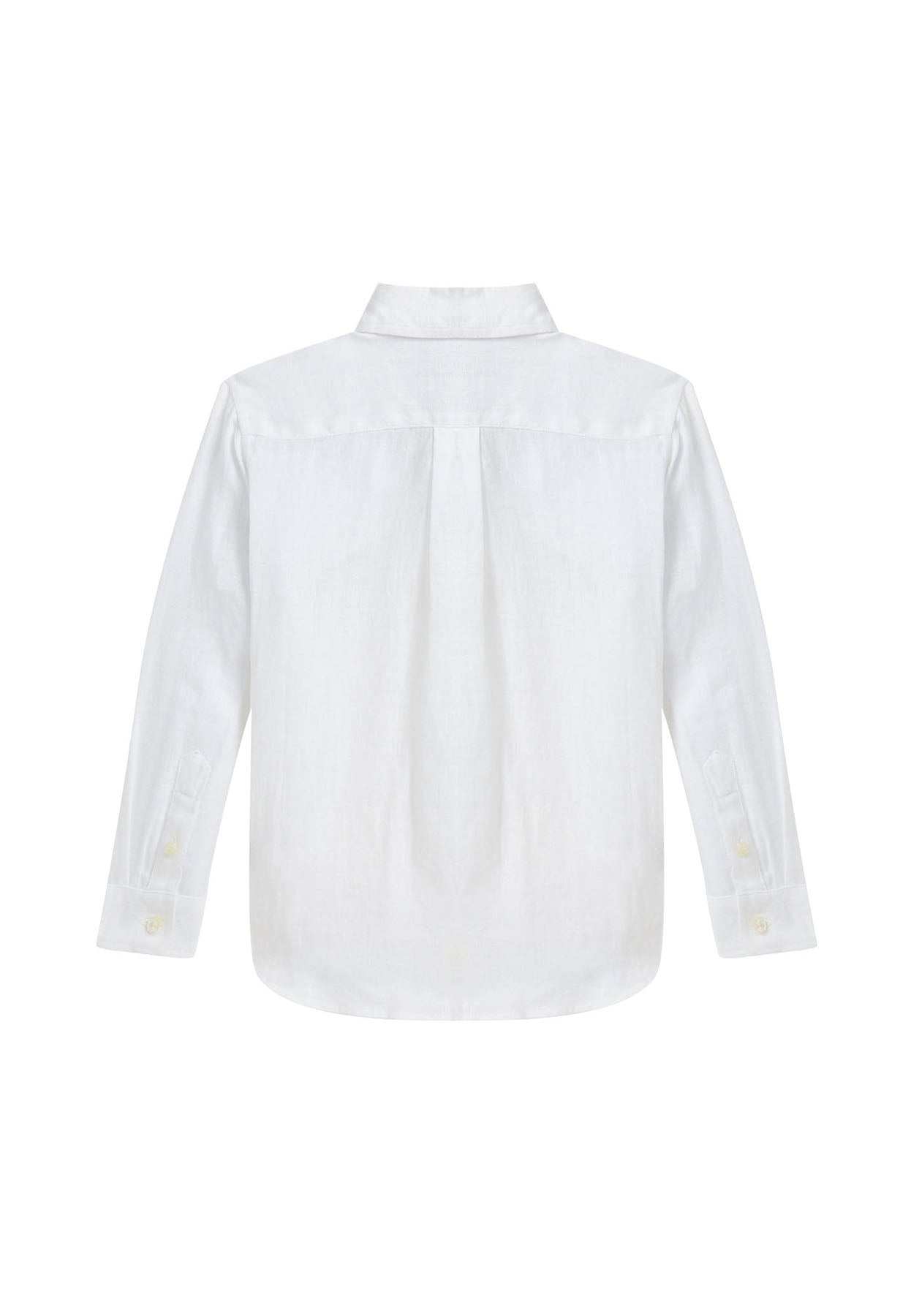 Camicia bambino Ralph Lauren bianca in lino