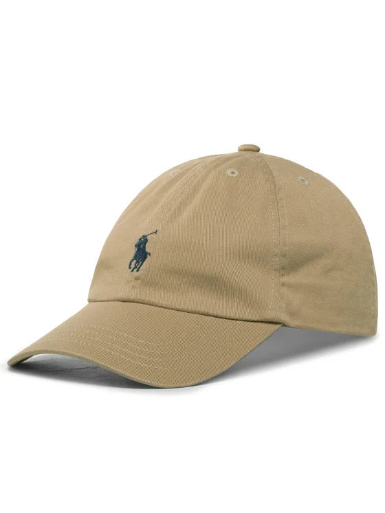 Cappello bambino Ralph Lauren beige in twill di cotone | ViaMonte Shop