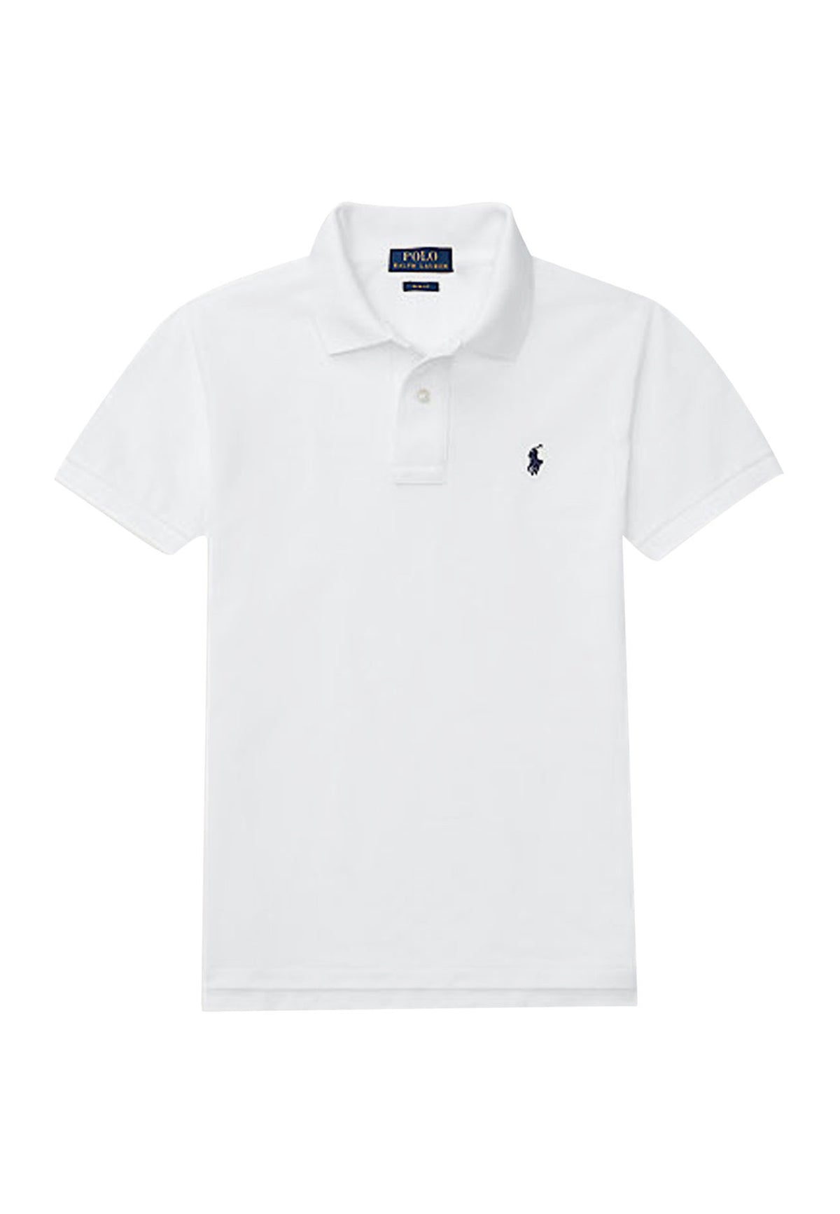 Polo bambino Ralph Lauren bianca in piquet di cotone | ViaMonte Shop
