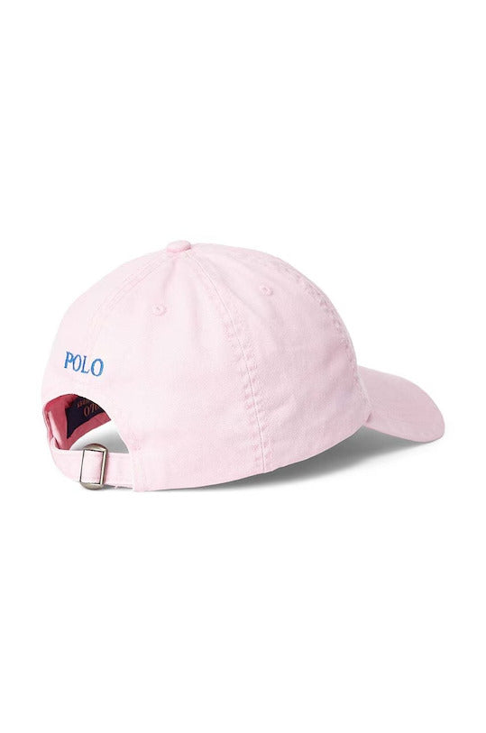 Cappello bambino Ralph Lauren rosa in twill di cotone | ViaMonte Shop