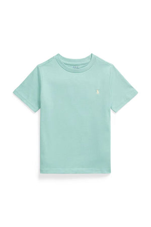 T-shirt bambino Ralph Lauren verde chiaro in cotone | ViaMonte Shop