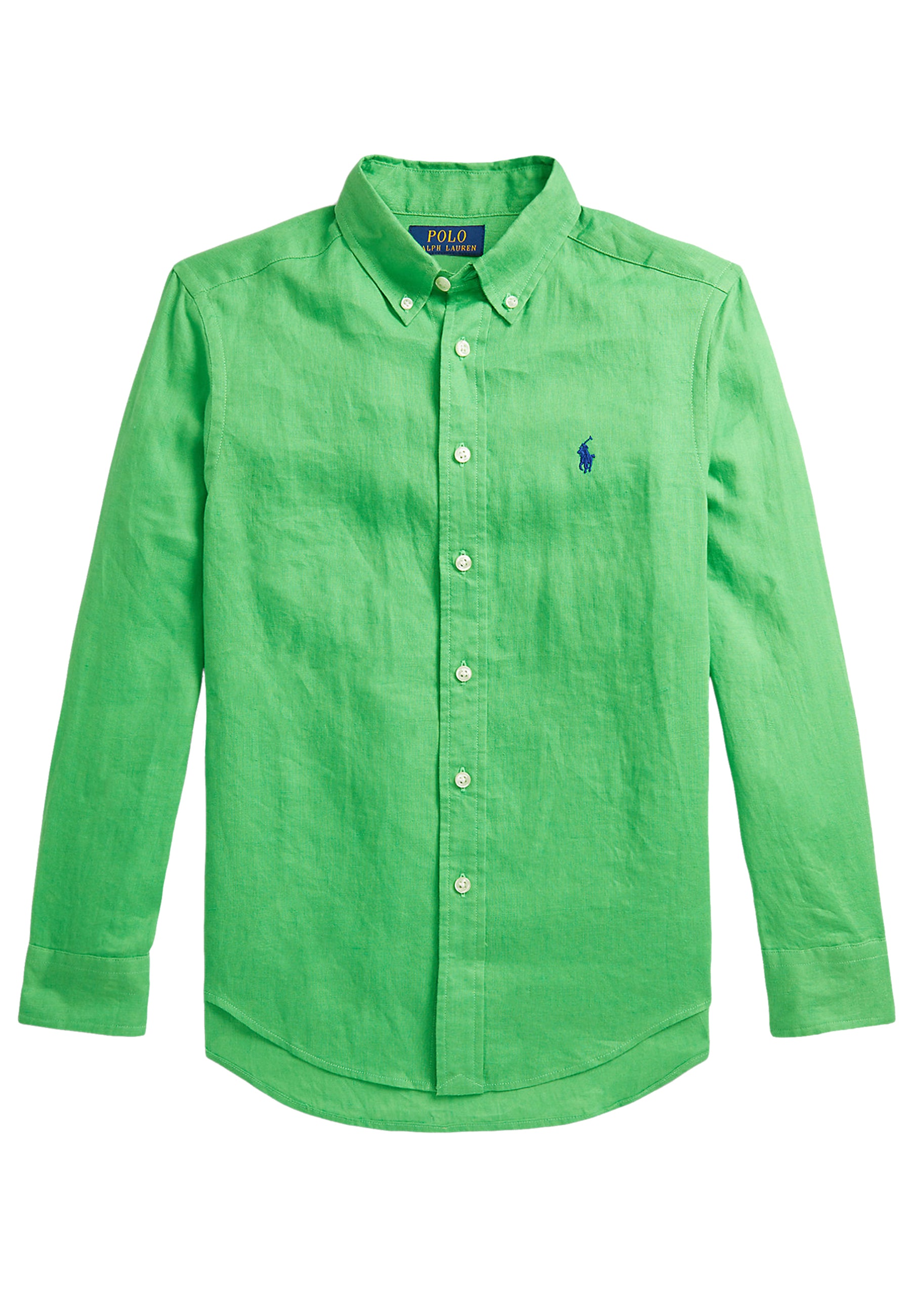 Camicia bambino Ralph Lauren verde in lino | ViaMonte Shop