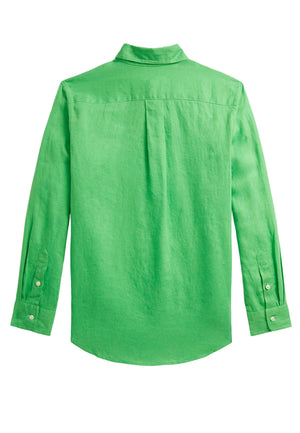 Camicia bambino Ralph Lauren verde in lino | ViaMonte Shop