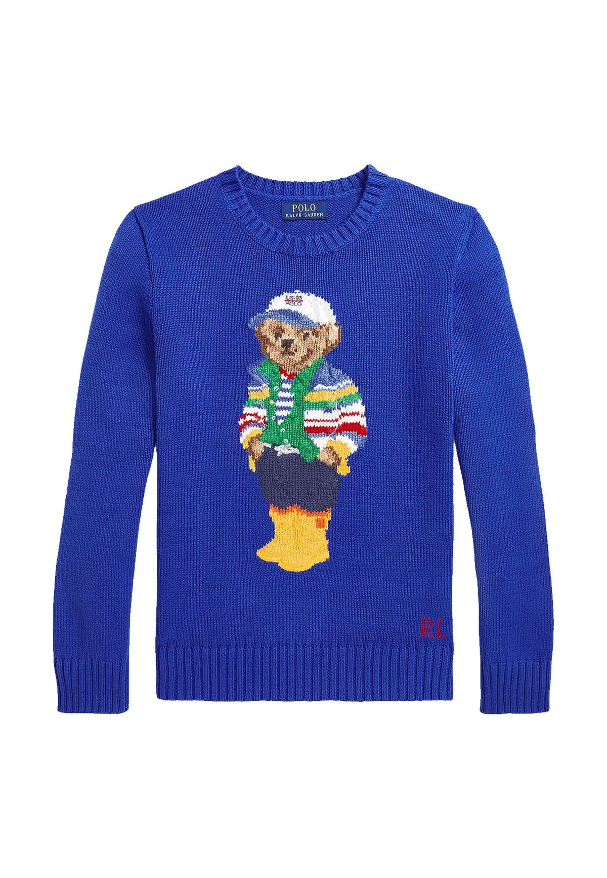 Maglia bambino Ralph Lauren bluette in cotone | ViaMonte Shop