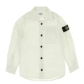 Camicia bambino Stone Island verde salvia in lino | ViaMonte Shop