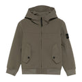 Giubbino bambino Stone Island verde scuro in cotone | ViaMonte Shop