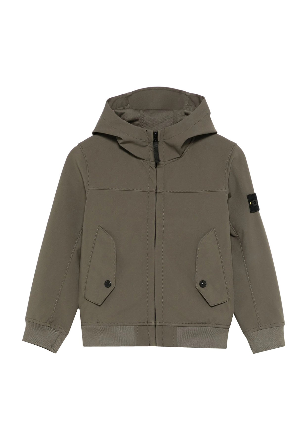 Giubbino bambino Stone Island verde scuro in cotone | ViaMonte Shop