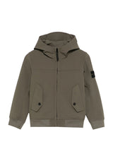 Giubbino bambino Stone Island verde scuro in cotone | ViaMonte Shop