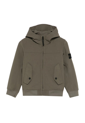 Giubbino bambino Stone Island verde scuro in cotone | ViaMonte Shop