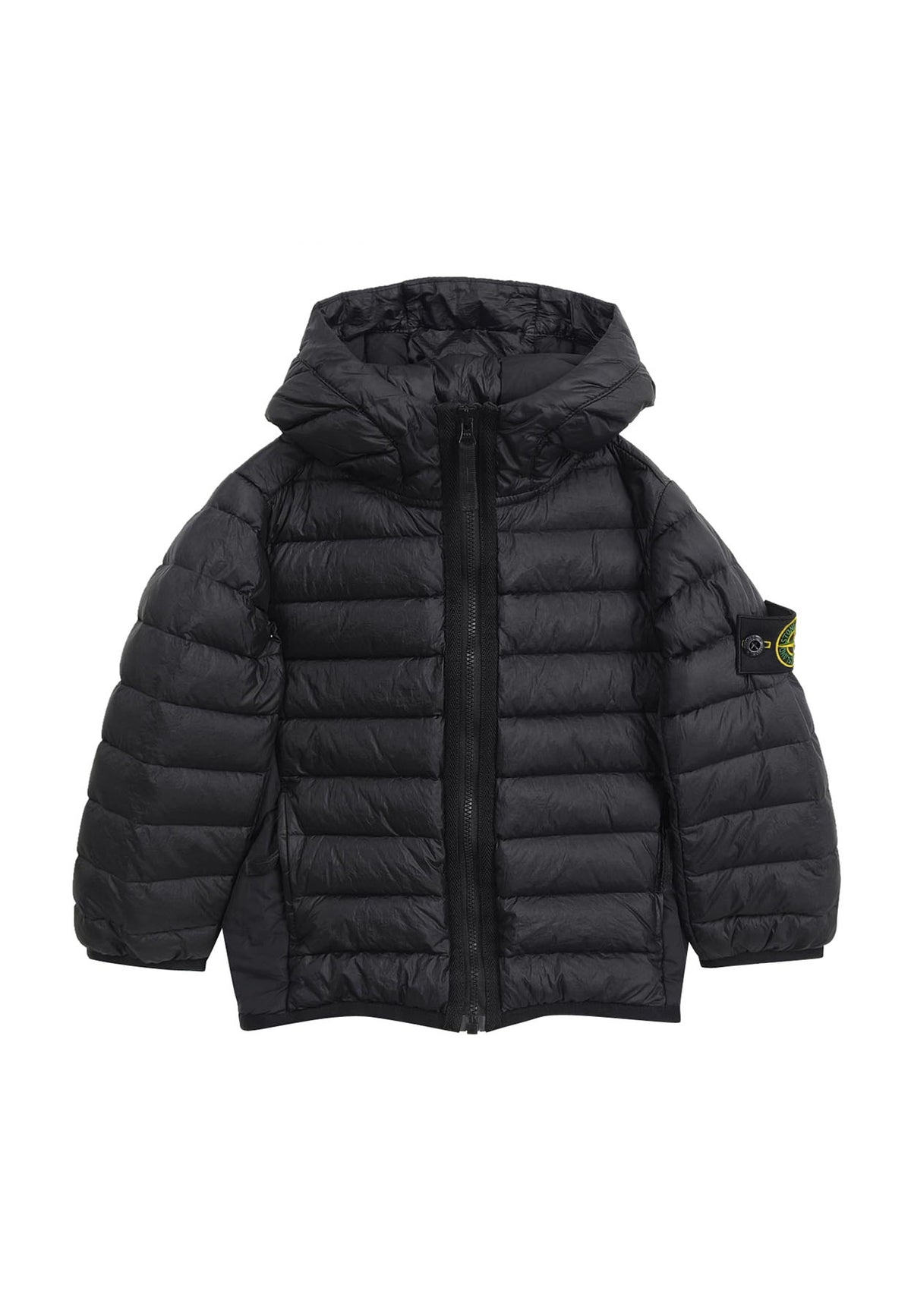Giubbino bambino Stone Island nero in nylon | ViaMonte Shop