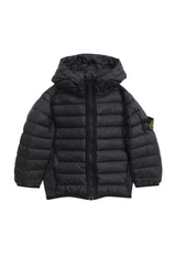 Giubbino bambino Stone Island nero in nylon | ViaMonte Shop