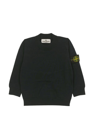 Maglia bambino Stone Island nero in cotone | ViaMonte Shop