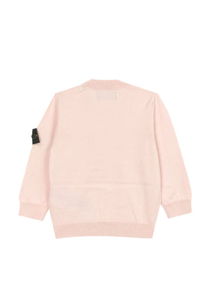 Maglia bambino Stone Island rosa in cotone | ViaMonte Shop