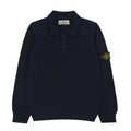 Maglia a polo bambino Stone Island blu navy in cotone | ViaMonte Shop