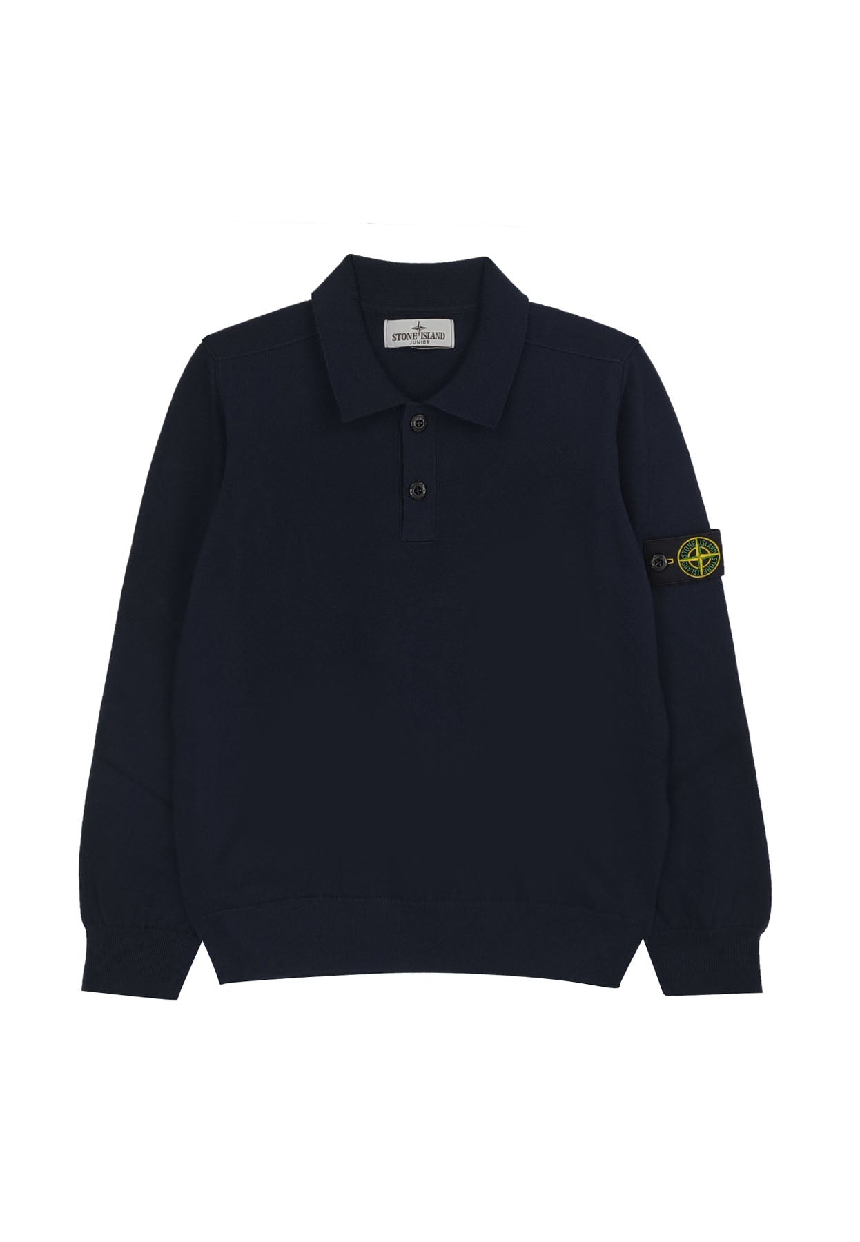 Maglia a polo bambino Stone Island blu navy in cotone | ViaMonte Shop