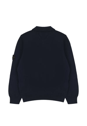 Maglia a polo bambino Stone Island blu navy in cotone | ViaMonte Shop