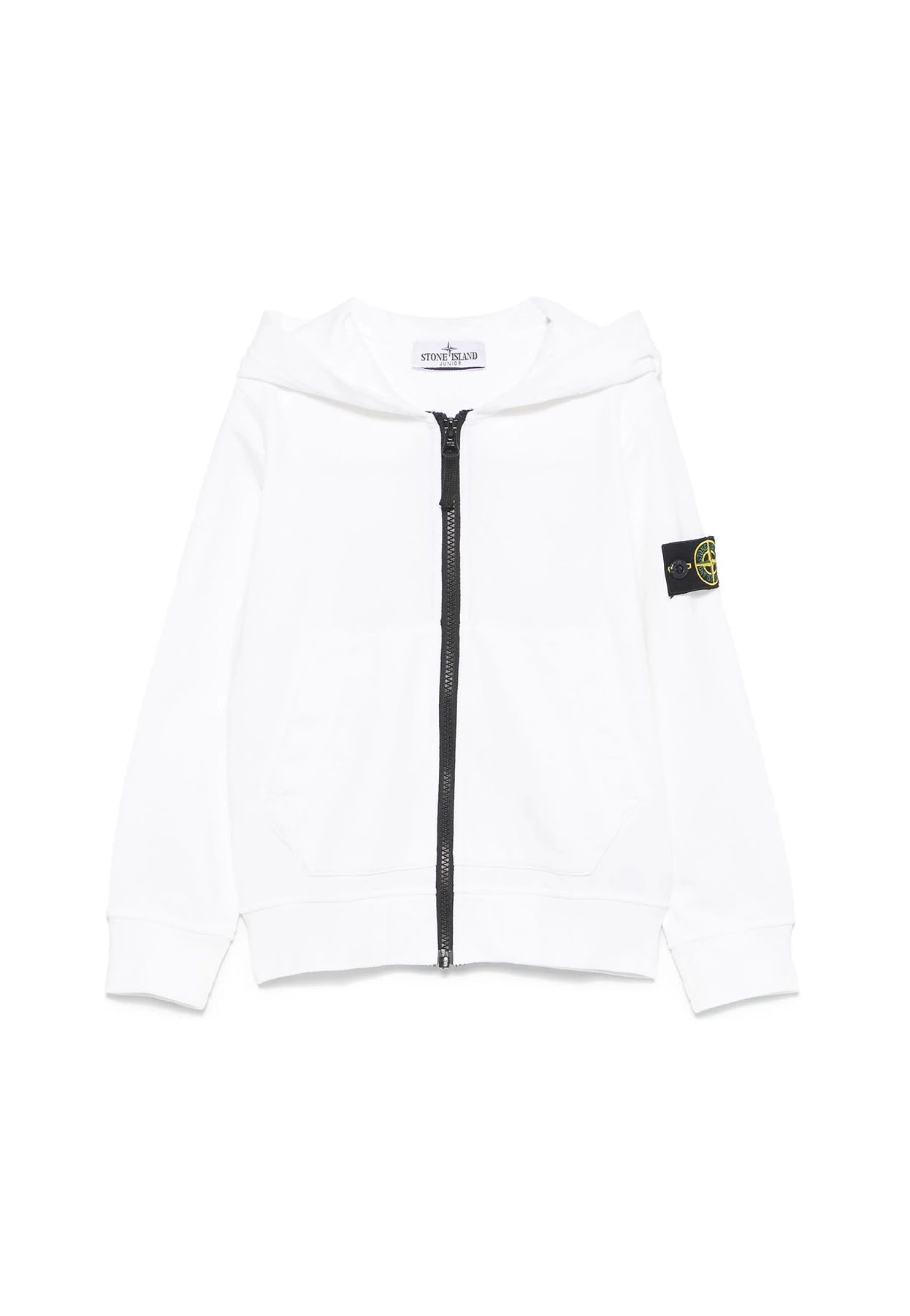 Felpa bambino Stone Island bianca in cotone | ViaMonte Shop