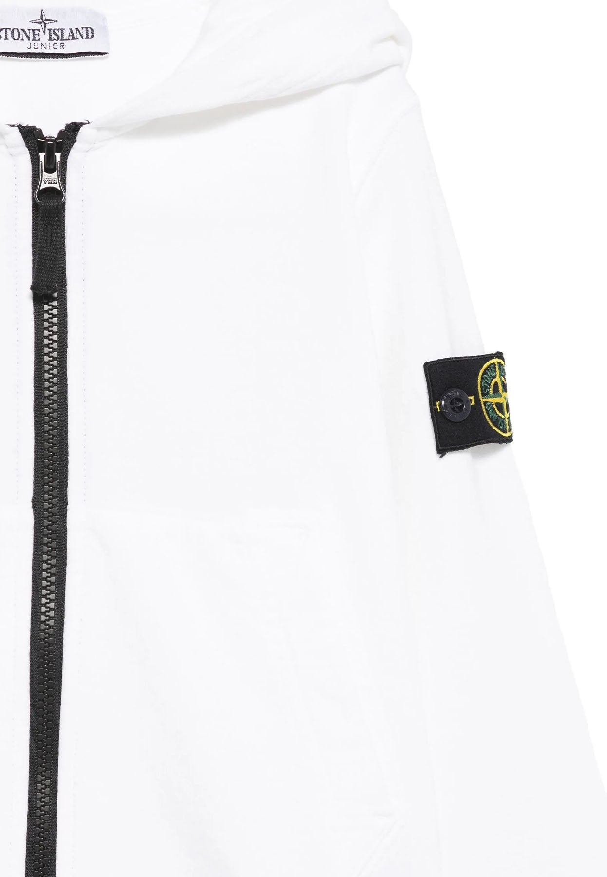 Felpa bambino Stone Island bianca in cotone | ViaMonte Shop