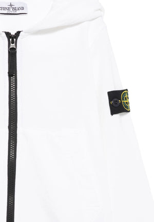 Felpa bambino Stone Island bianca in cotone | ViaMonte Shop