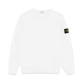 Felpa bambino Stone Island bianca in cotone | ViaMonte Shop