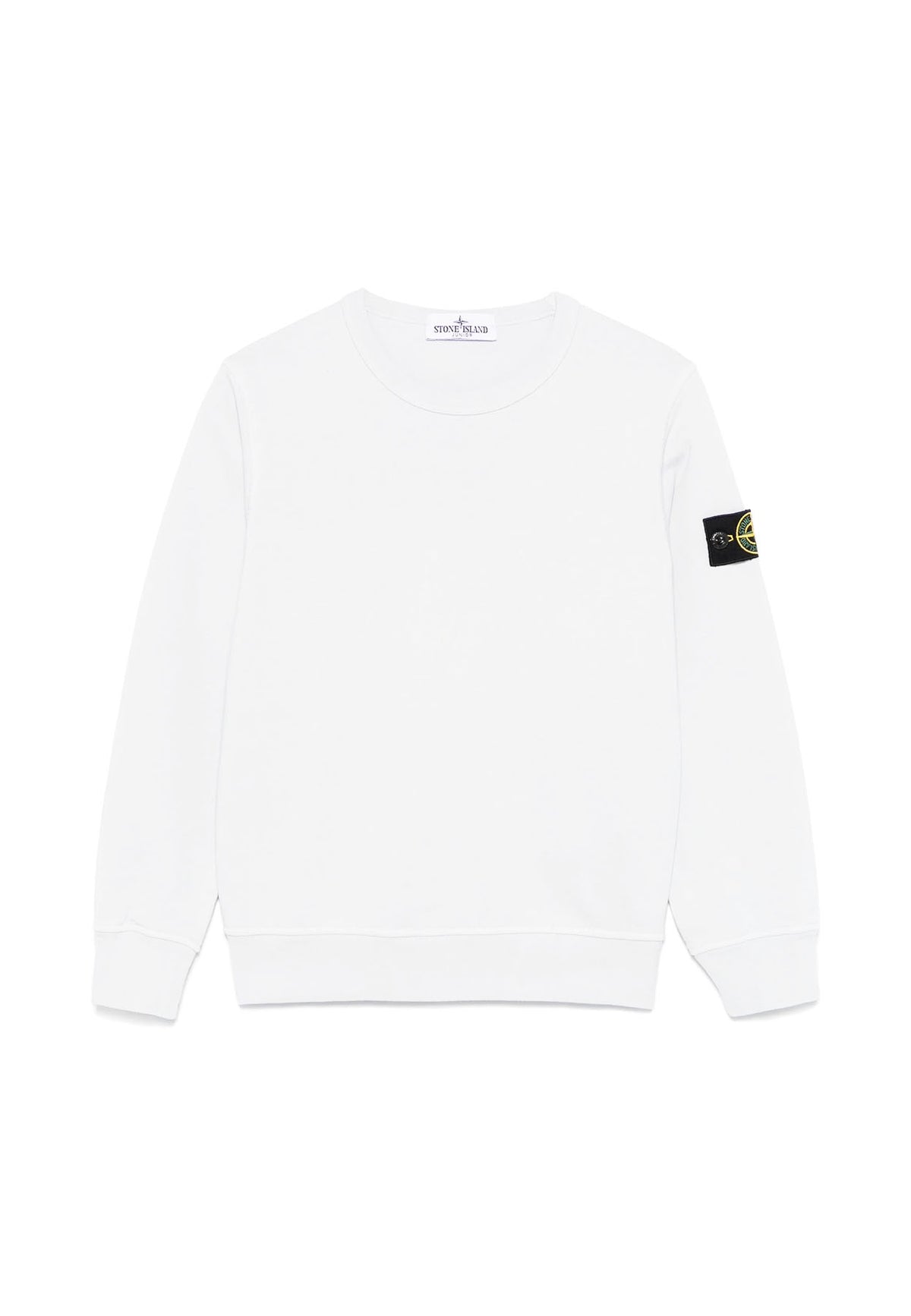 Felpa bambino Stone Island bianca in cotone | ViaMonte Shop