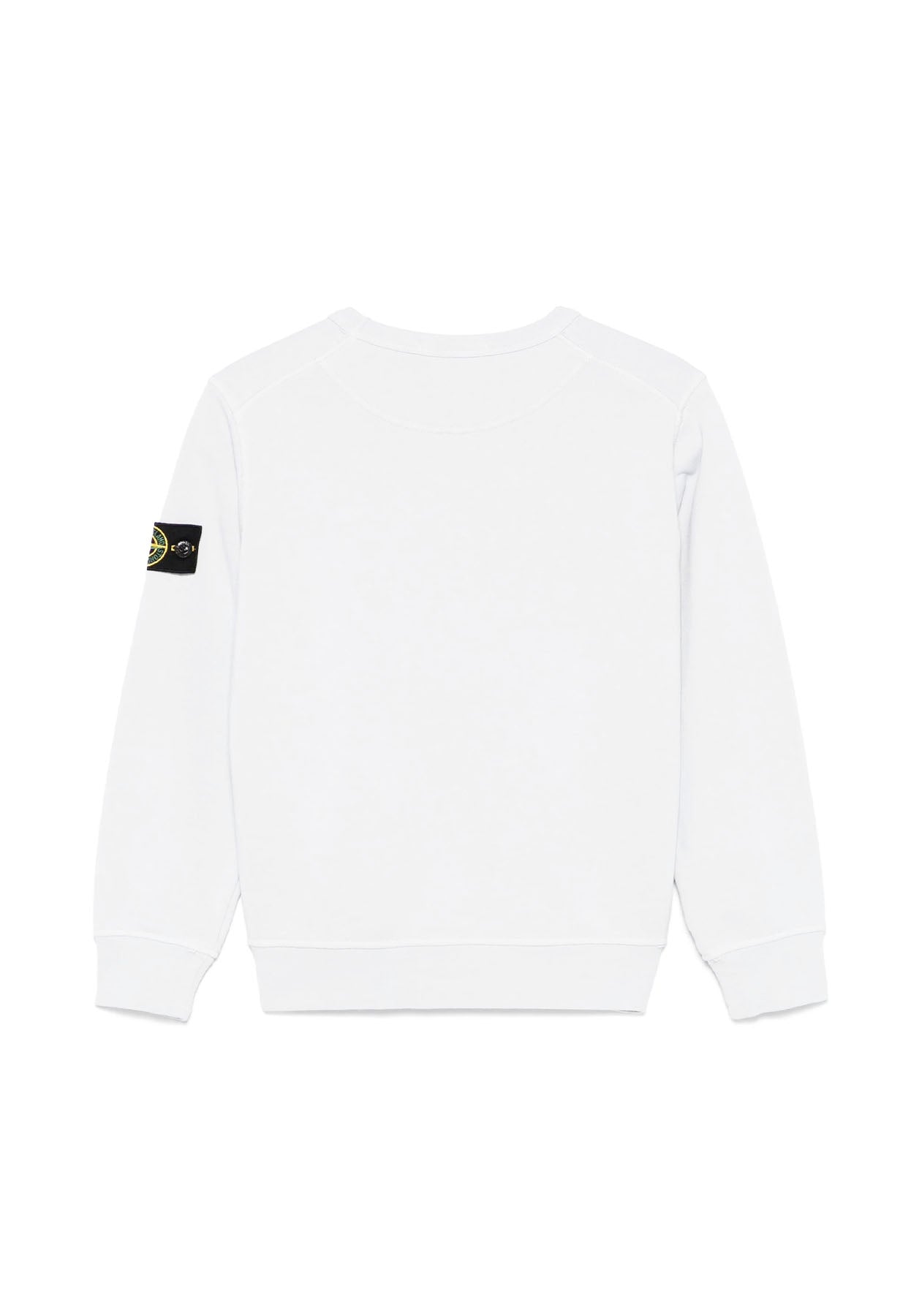 Felpa bambino Stone Island bianca in cotone | ViaMonte Shop