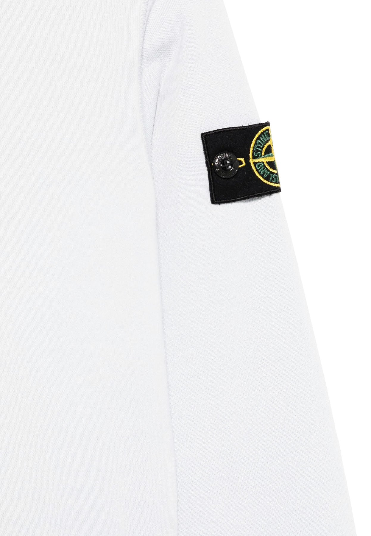 Felpa bambino Stone Island bianca in cotone | ViaMonte Shop