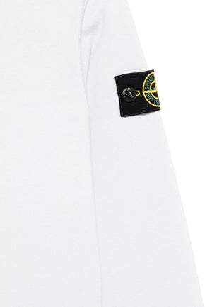 Felpa bambino Stone Island bianca in cotone | ViaMonte Shop
