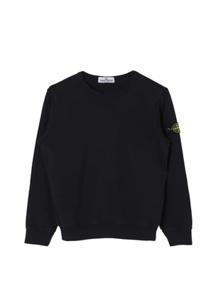 Felpa bambino Stone Island blu navy in cotone | ViaMonte Shop
