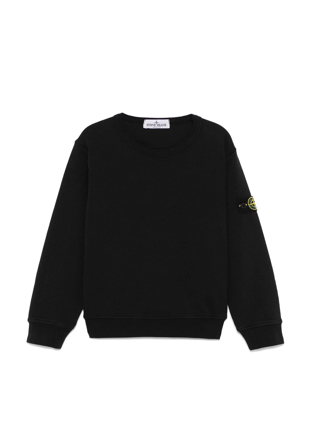 Felpa bambino Stone Island nera in cotone | ViaMonte Shop